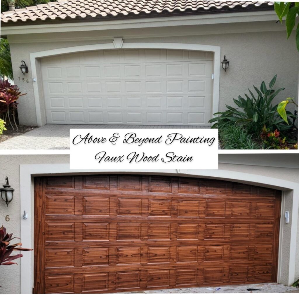 Metal & Wood Door Faux Finish 8 Garage Door Refinishing